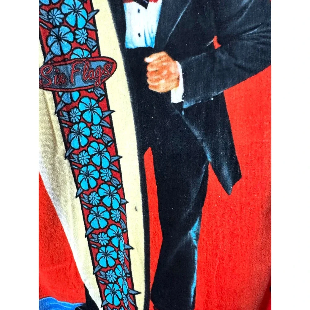 Vintage Six Flags Amusement Park‎ Towel Y2K beach towel Joe Cool surfboard 1991